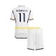 Camisola Real Madrid Rodrygo Goes 11 Criança Equipamento Primeiro 2023-2024 Manga Curta